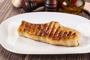 Tasty hot grilled pork loin