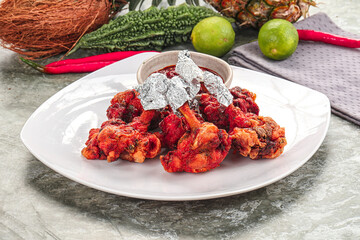 Indian cuisine - Red Chicken lolypops
