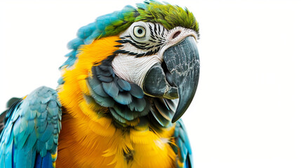 Curious Parrot with Captivating Eyes on white background.PNG