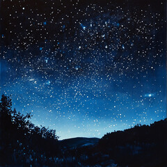 Naklejka premium starry night sky