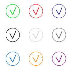 OK check mark on a white background vector icon