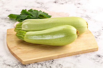 Raw frsh ripe zucchini vegetable