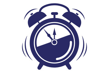 ringing alarm clock silhouette vector illustration
