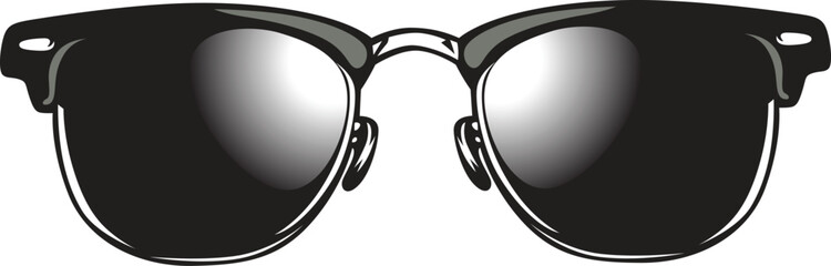 Stylish Retro Sunglasses Vector Graphic
