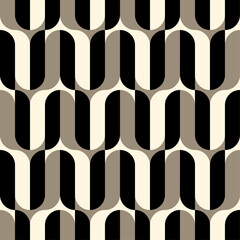 Retro minimal geometric element seamless pattern background.