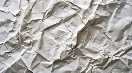 A background made of crumpled white kraft paper texture