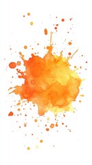 orange watercolor dotted water stain