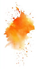 orange watercolor dotted water stain