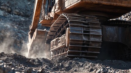 Fototapeta premium Excavator in Action: Power and Precision in Earthmoving