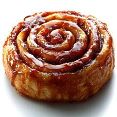 Fototapeta premium Delicious glazed cinnamon roll pastry.