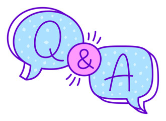 lettering sticker q&a dots text