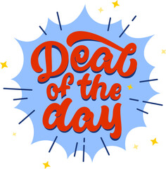 lettering deal of the day text