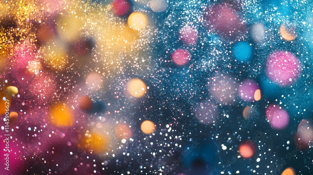 Poster abstract colorful glitter bokeh background image