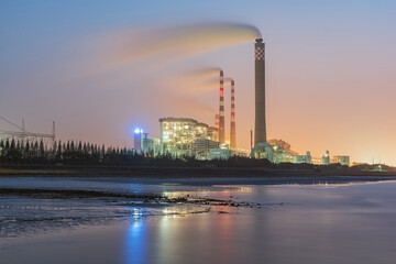 Scenery of Yangtze River Bridge and Port Terminal in Jiangsu Province, China