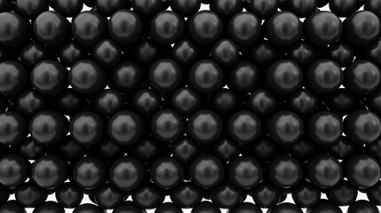 Beautiful black balloons randomly flying frame. Party elegant vector background with space for text.