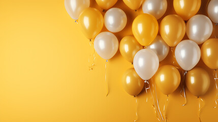 Anniversary birthday frame balloon background. Birthday party balloon background. Age in a frame box.