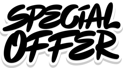 lettering special offer graffiti text