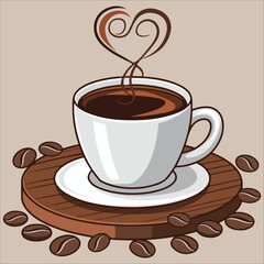 coffee mug illustration design.