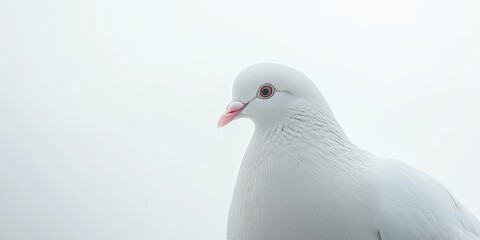 Dove isolated against a white background, showcasing the elegance and beauty of the dove. The dove stands out vividly in this clean and minimal setting, perfect for highlighting the dove s features.
