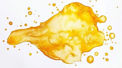 yellow watercolor dotted water stain