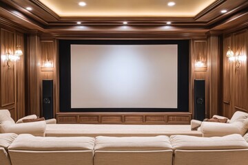 Explore the Luxurious Design of a Contemporary Media Room Perfect for Entertaining Guests and Family Movie Nights