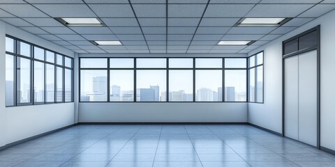 The bottom area of an office structure features an unoccupied space designated for text. This lower section provides ample room for filling in text or information as needed.