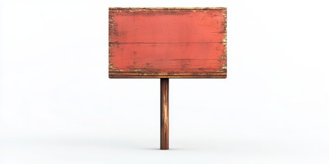 Isolated signboard displayed against a clean white background, showcasing the versatility and adaptability of an isolated signboard for various purposes and designs.