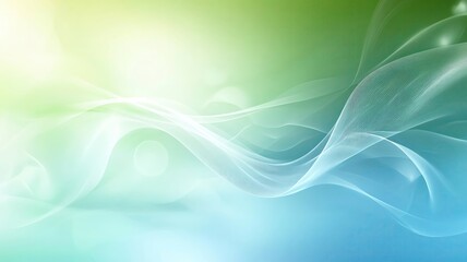 Obraz premium Soft Abstract Light Waves, Abstract Light Waves Background, Tranquil Abstract Light Waves.Abstract light waves background, Abstract green and blue wave background,
