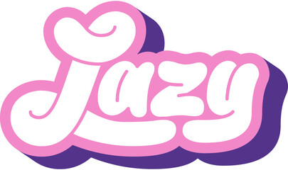 lettering lazy with shadow text