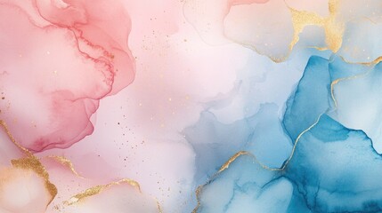 Pink and Blue Painting Close-Up