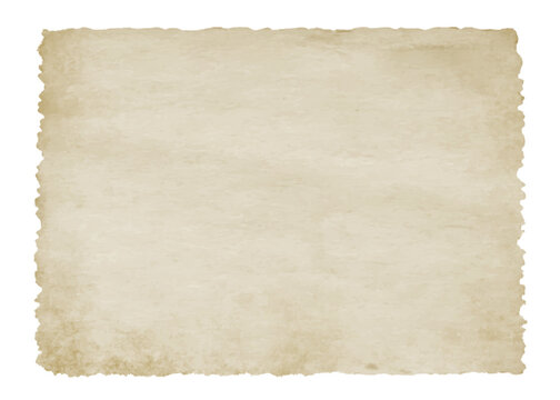 Vintage paper texture with torn ripped jagged edges.  Antique old parchment background	
