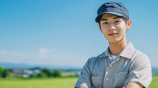 地方で働く青年