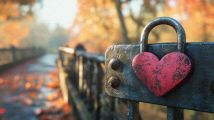 heart lock on the bridge