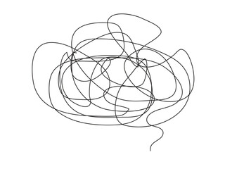 Handwritten doodle in the form of speech bubble. Vector illustration isolated on white background