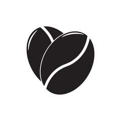 coffee bean flat icon vector