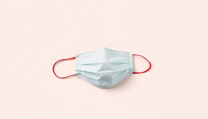 PNG ULTRA HD 8K Face Mask – Clean Disposable Medical Mask with Pleats, Isolated on a Neutral Background, Ideal for Healthcare and Stock Projects