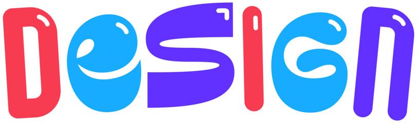 lettering design in different letters style text