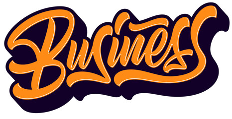 lettering business with shadow text