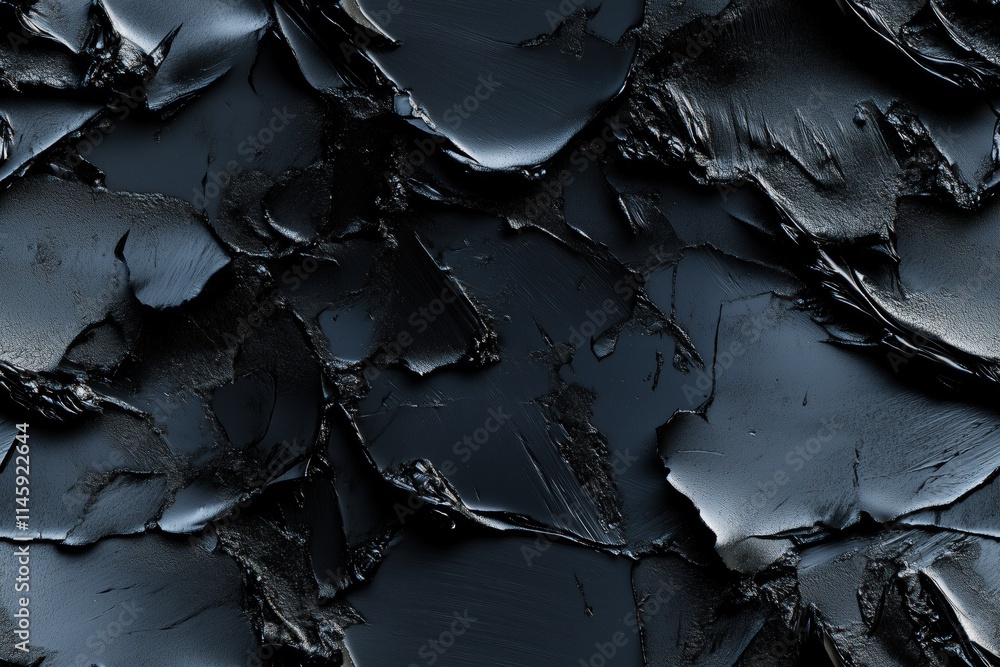 Poster seamless textured surface featuring dark, glossy paint or material with a layered, abstract appearan