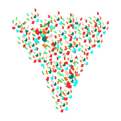 Playful birthday paper accents, with vector illustrations of gift boxes, party hats, and confetti, perfect for celebrations.