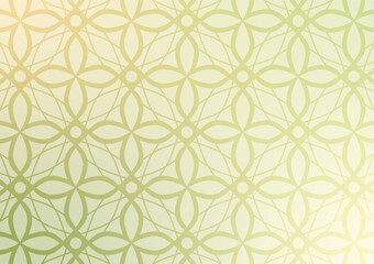 Fototapeta premium Green gradient pattern flower art background