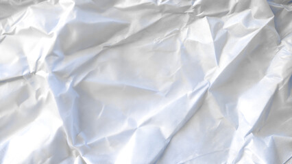 Obraz premium Crumpled white paper texture for background design and copy space