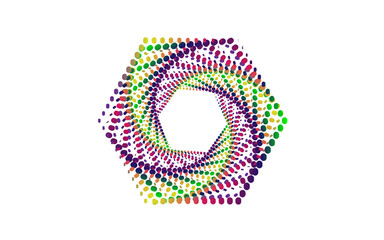 number eight made of colorful splashes