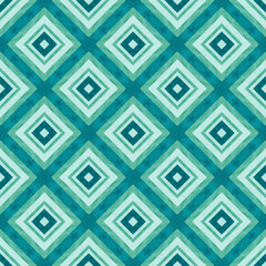 Simple Green Abstract Design Seamless Diamond Shape Background Pattern