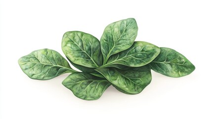 Fototapeta premium spinach on white background. spinach