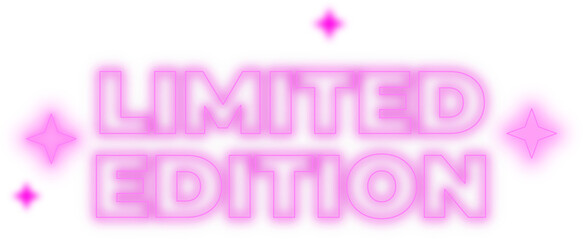 text limited edition neon