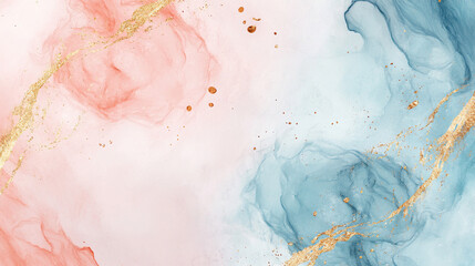 Obraz premium abstrac combine with gold blue pink soft pastel color