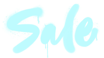 blue graffiti sale text