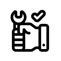 Fixing Line Icon. Single icon, line vector icon