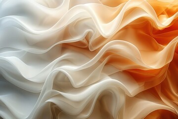 smooth, flowing curves in a gradient of warm earth tones, space for text